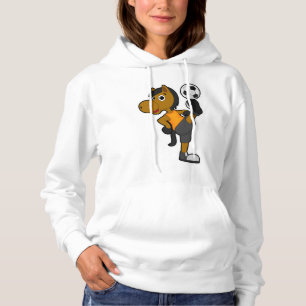 Paarden als Voetbalspeler met Voetbal Hoodie
