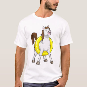 Paarden als zwemmer met Lifebouy T-shirt
