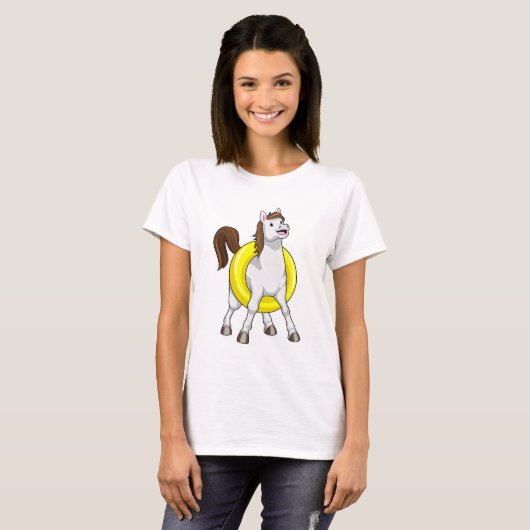 Paarden als zwemmer met Lifebouy T-shirt (Voorkant volledig)