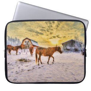Paarden - Amerikaans Western thema Laptop Sleeve