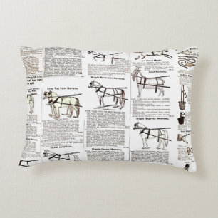 Paarden Antiek Adverteren krantenkunst Accent Kussen
