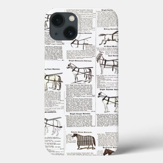 Paarden Antiek Adverteren krantenkunst Case-Mate iPhone Case (Achterkant)