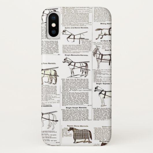 Paarden Antiek Adverteren krantenkunst Case-Mate iPhone Case (Achterkant)