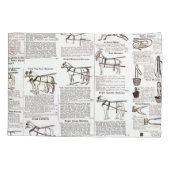 Paarden Antiek Adverteren krantenkunst Kussensloop (Achterkant)