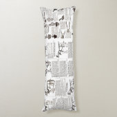 Paarden Antiek Adverteren krantenkunst Lichaamskussen (Achterkant (Verticaal))