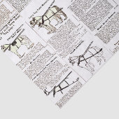 Paarden Antiek Adverteren krantenkunst Tissuepapier (Detail)