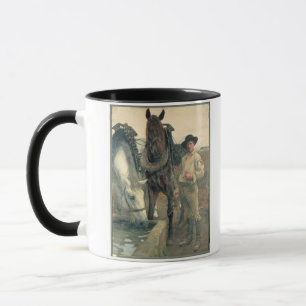 Paarden bij de waterloop, 1884 (olie op doek) mok
