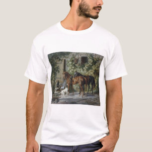 Paarden bij het portiek (van Albrecht Adam) T-shirt