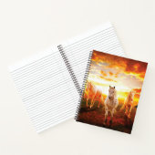 Paarden bij zonsondergang notitieboek (Binnen)