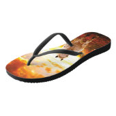 Paarden bij zonsondergang teenslippers (Schuin)