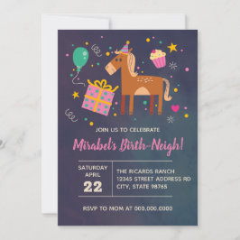 Paarden Birthday Birth-Neigh Invitation any age Kaart