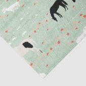 Paarden Boerderij Pink Oranje Flowers Tissuepapier (Detail)