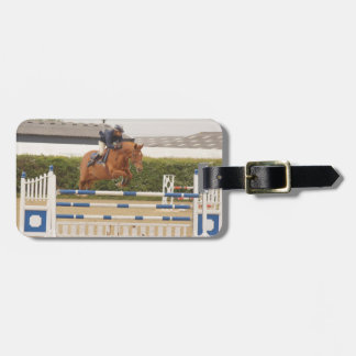 Paarden boven hek Bagagelabel