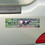 Paarden BumperSticker-aanpassen Bumpersticker (Op auto)