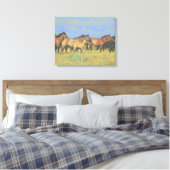 paarden canvas afdruk (Insitu (Slaapkamer))