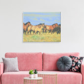 paarden canvas afdruk (Insitu (Woonkamer))