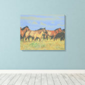 paarden canvas afdruk (Insitu (Houten vloer))