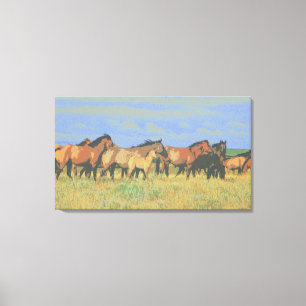 paarden canvas afdruk