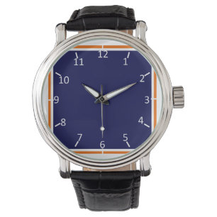 Paarden Den Blauw en Sinaasappel Horloge