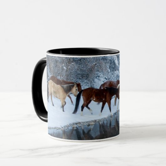 Paarden die de kreek oversteken mok (Voorkant links)