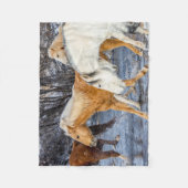 Paarden die de stroom passeren fleece deken (Voorkant)