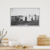 Paarden die een tent trekken poster (Keuken)