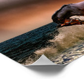 Paarden die in het Surf lopen Poster (Hoek)