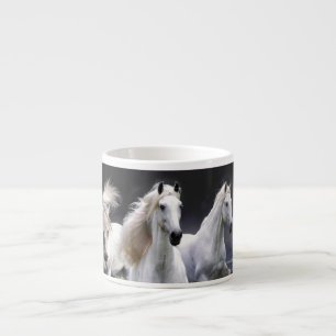 Paarden die lopen met kussens espresso kop