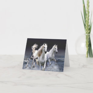 Paarden die lopen met kussens kaart