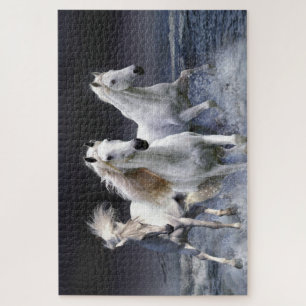 Paarden die lopen met kussens legpuzzel