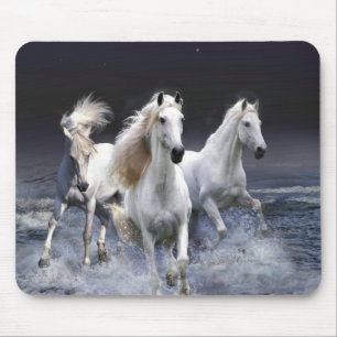 Paarden die lopen met kussens muismat