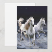 Paarden die lopen met kussens save the date (Voorkant / Achterkant)