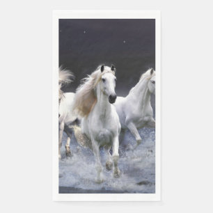 Paarden die lopen met kussens servet