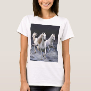 Paarden die lopen met kussens t-shirt