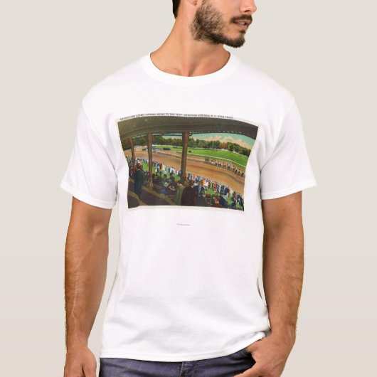Paarden die naar de Post gaan bij Race Track T-shirt (Voorkant)
