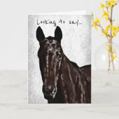 Paarden die naar je Birthday Kaart kijken (Gele Bloem)