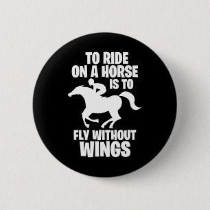Paarden die op een paard rijden, moeten zonder ronde button 5,7 cm