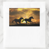 Paarden die op zonsondergang Stickers lopen (Tas)