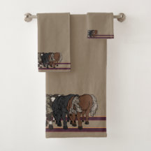 Paarden door figdewdrop badhanddoekenset