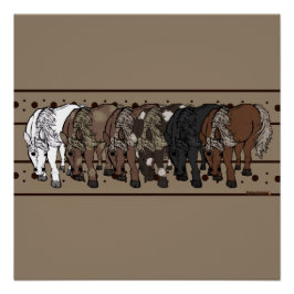 Paarden door figdewdrop Poster Perfect Poster