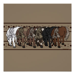 Paarden door figdewdrop Poster Perfect Poster