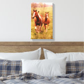 Paarden draaien canvas afdruk (Insitu (Slaapkamer))