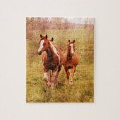 Paarden draaien legpuzzel (Verticaal)