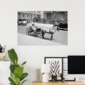 Paarden Drawn Buggy: begin jaren '00 Poster (Thuiskantoor)