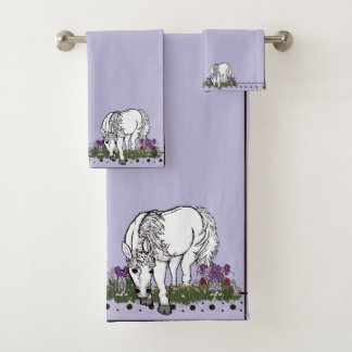 Paarden Eenhoorn door figdewdrop Bad Handdoek Set