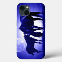 Paarden en blauwe nacht
