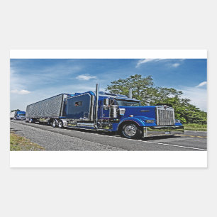 Paarden en buggy Express-stickers Rechthoekige Sticker