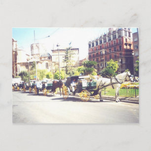 Paarden en Carraige Valencia Spanje Briefkaart