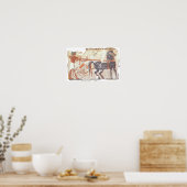 Paarden en Chariot Poster (Keuken)