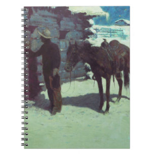 Paarden en cowboy Winter Snow Notitieboek